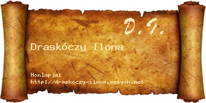 Draskóczy Ilona névjegykártya