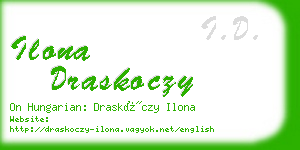 ilona draskoczy business card